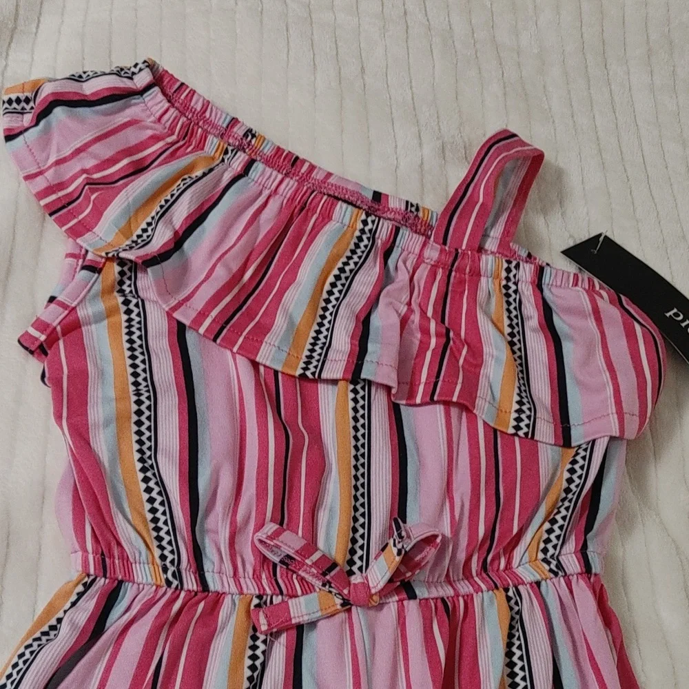 Beautiful Style picapino little girl stripes jumpsuit size 5 NWOT. - Picture 4 of 6